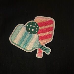 PICKEBALL paddles & ball Patch PURSE
 Jean mat’l women’s Crossbody Bag Colorful